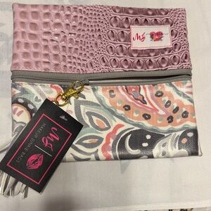 Makeup Junkie bag Pink and Multicolor Clutch Bag